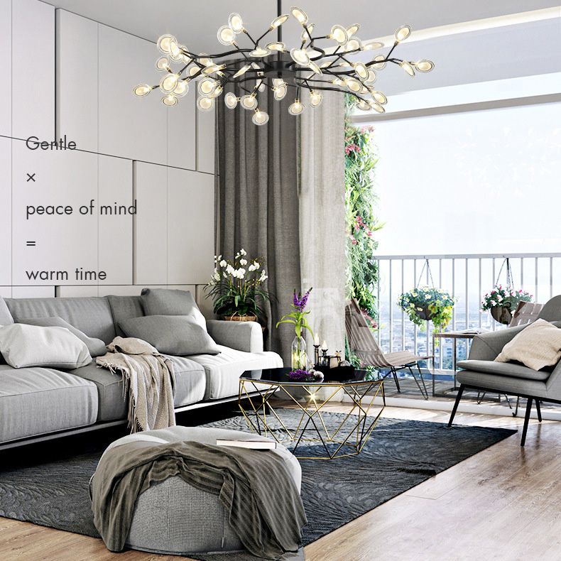 Multi-Light Firefly Decke Anhänger modernistischer Metallkronleuchter für Wohnzimmer