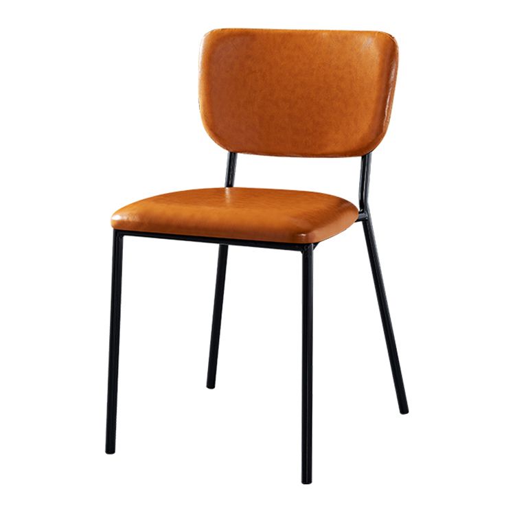 Scandinavian Style Metal Chair Set Kitchen Open Back Stackable Side Chairs