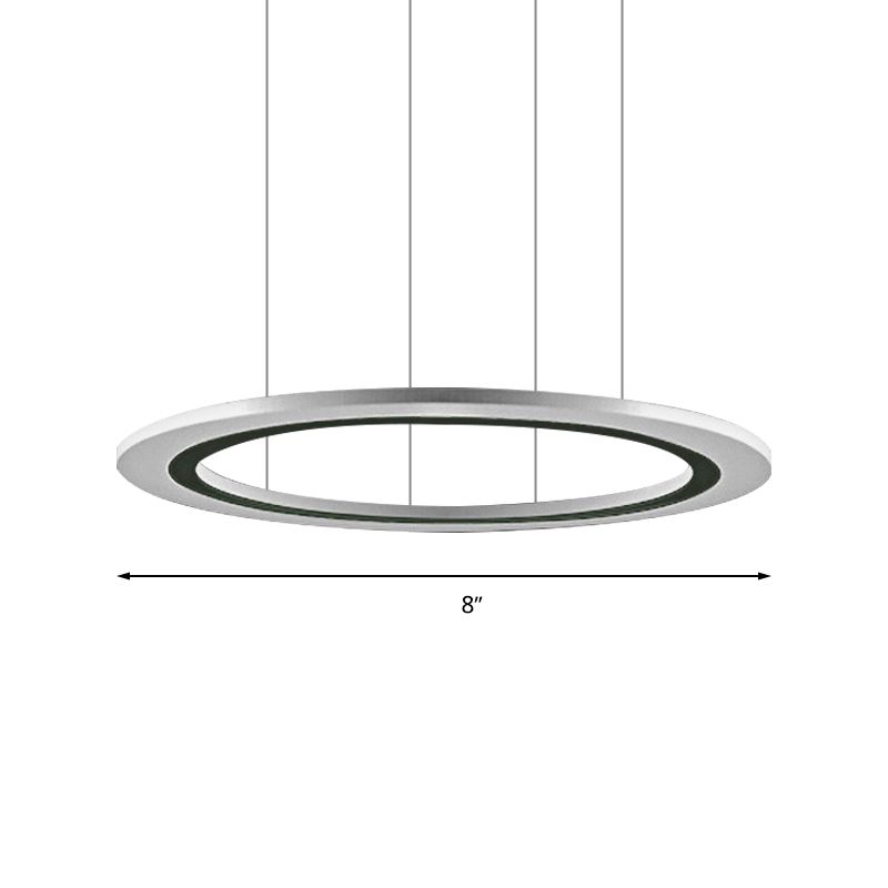 Circular Chandelier Pendant Simplicity Acrylic LED 1/2/3-Light Living Room Suspension Lamp in Warm/White Light with DIY Design