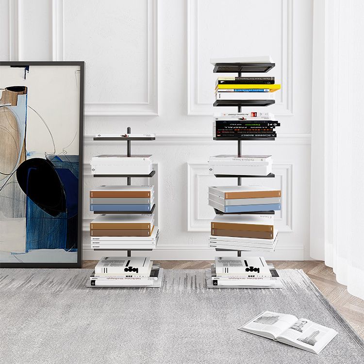 Contemporary Style Bookshelf Invisible Open Back Bookcase for Home and Office