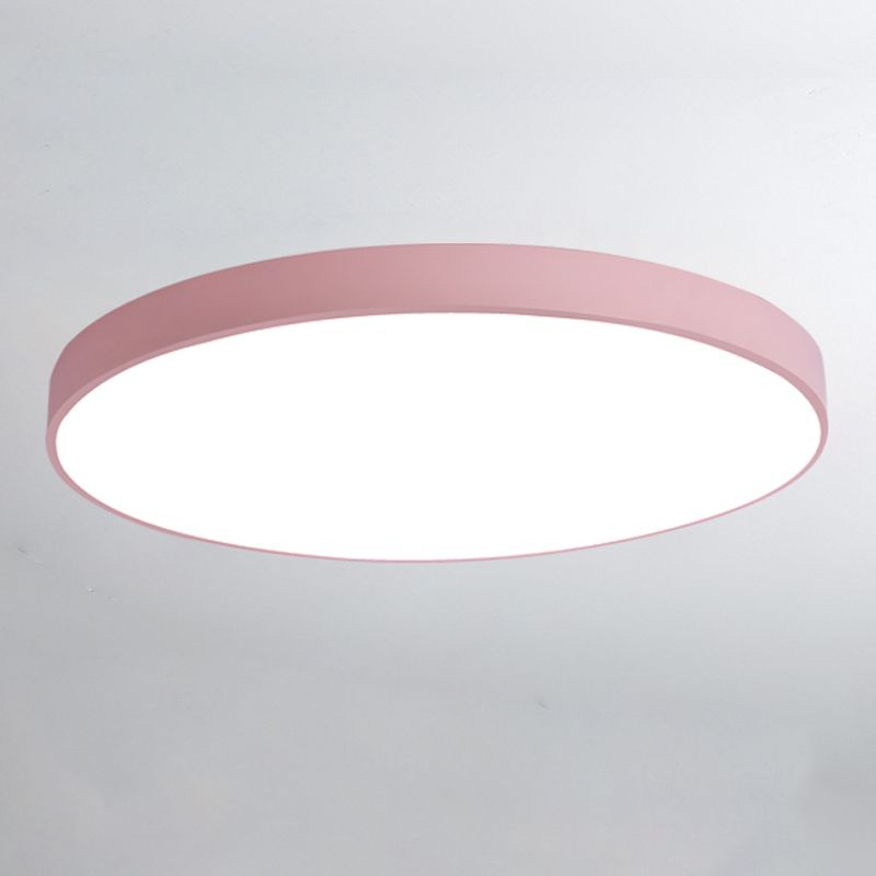 Moderne Macaroon Stil Led Flush Deckenleuchten Runde Form Acryl Flush Mount Lichter