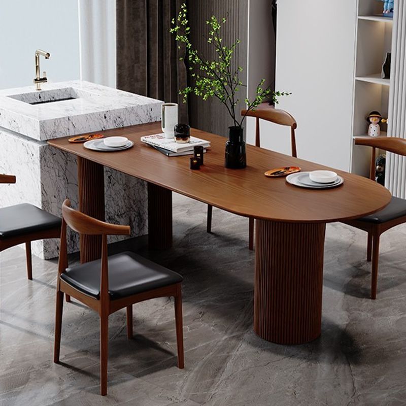 Modern Free Form Dining Table for Home Solid Wood Dinette Table