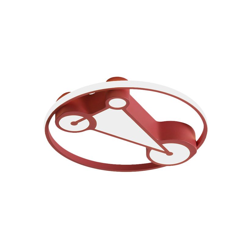 Geometry Child Room Ceiling Flush Acrylic Kids Style LED Flushmount Lamp in White/Pink/Blue