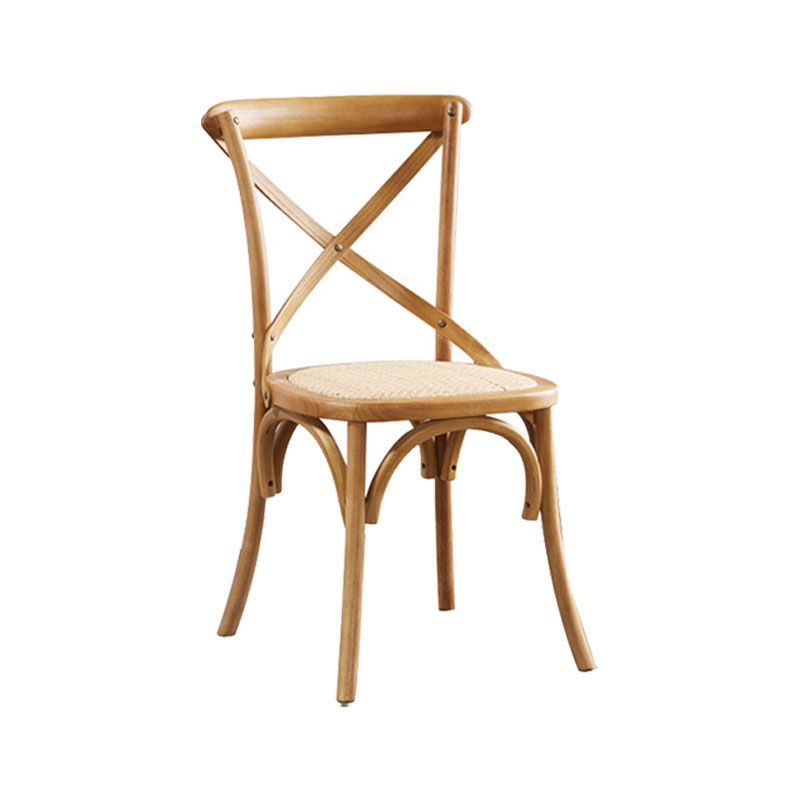 Cross Back Side Chair Traditional Wood Dining Kitchen Room Chair