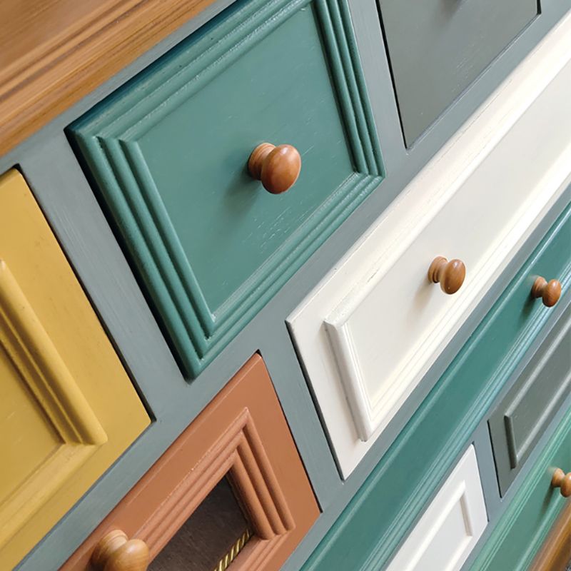 Vintage Storage Chest Bedroom Solid Wood Lingerie Chest with Drawers