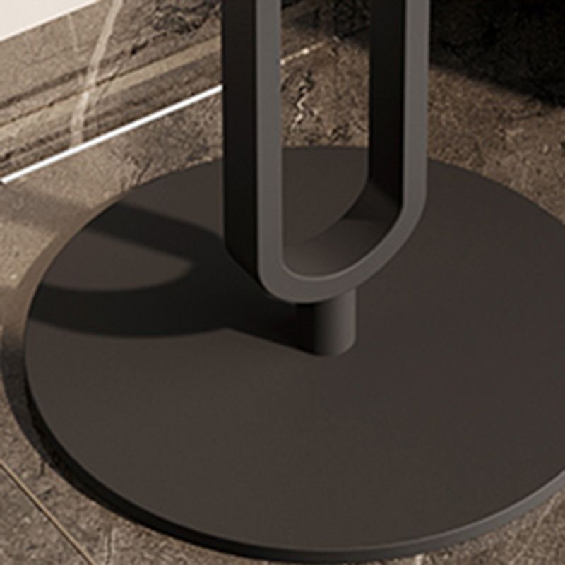 21.7 inch Tall Pedestal End Table Black/White Round Side End Table