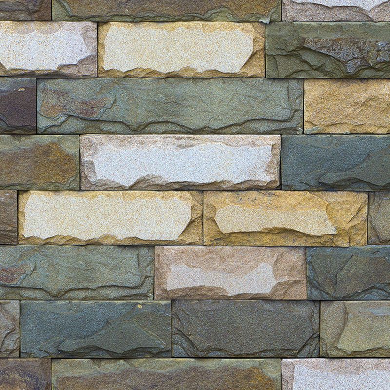 Cyberpunk Brick Wallpaper Roll for Dining Room 48.4-sq ft Wall Covering in Soft Color