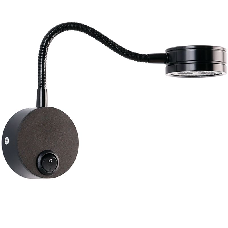 Iluminación de pared de cilindro de metal estilo contemporáneo 1 luces de lectura montadas en la pared ligera