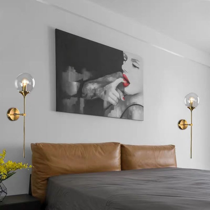 Eigentijdse stijl potloodarm wandwandverlichtingsglas slaapkamer sconce verlichtingsarmatuur