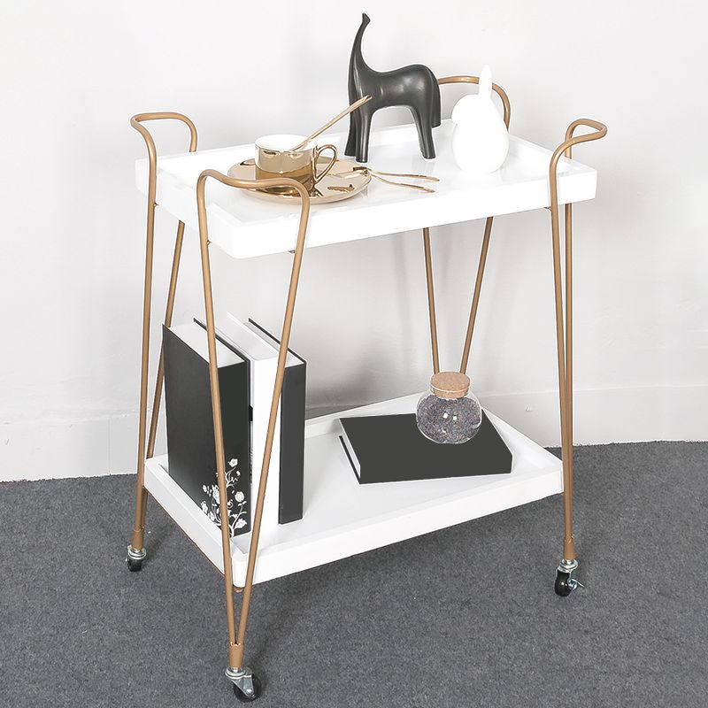 Modern Style Wood Prep Table 29.53"H Rolling Prep Table for Home Use