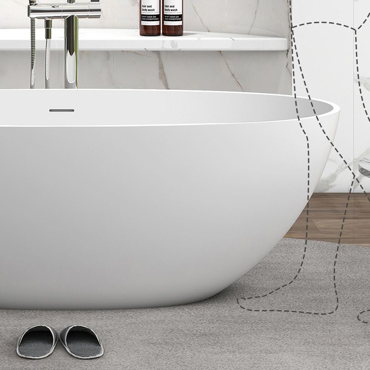 Oval Soaking Modern Bathtub Antique Finish Stand Alone Bath Tub