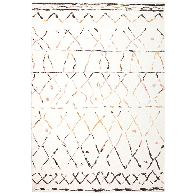 Witte toon woonkamer tapijt retro tribale totem afdruksgebied vloerkleed polyester met niet-slip achterste tapijt