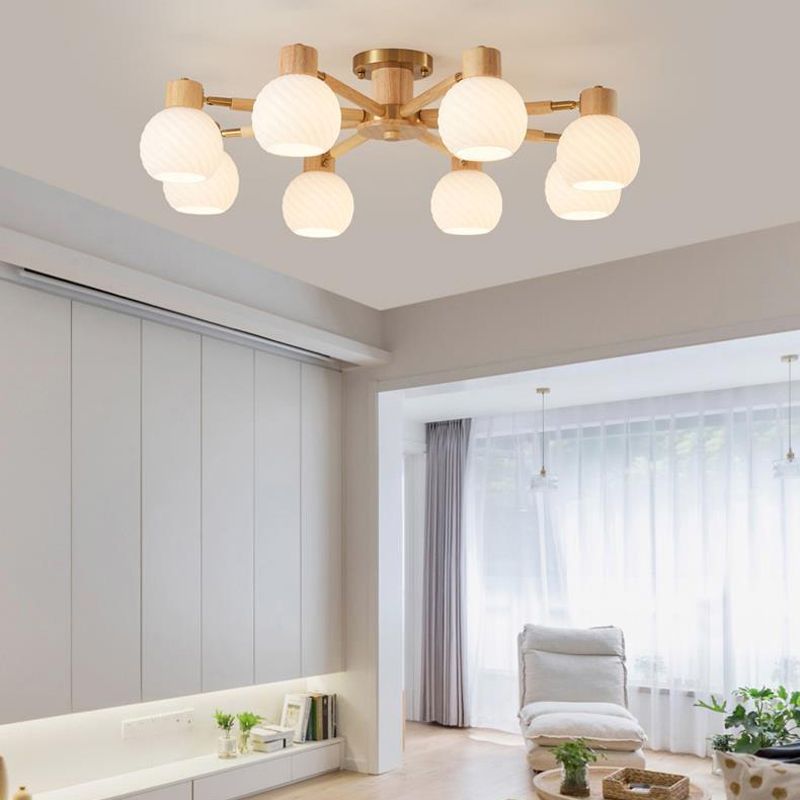Wood Chandelier Light Modern Style Chandelier Pendant Light for Dining Room