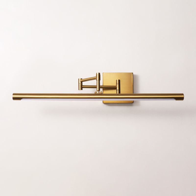 Modern Simple Iron Vanity Light LED Cylinder Shape Scalable Vanity Lamp for Shower Room