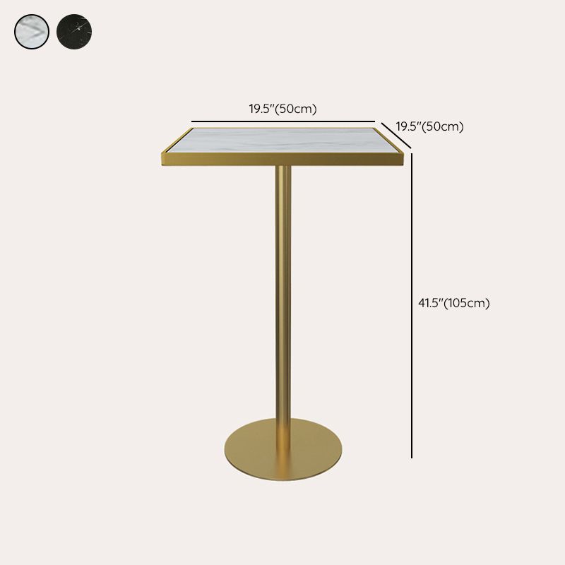 Modern Bar Table Dining Table with Pedestal Base for Kitchen Living Room