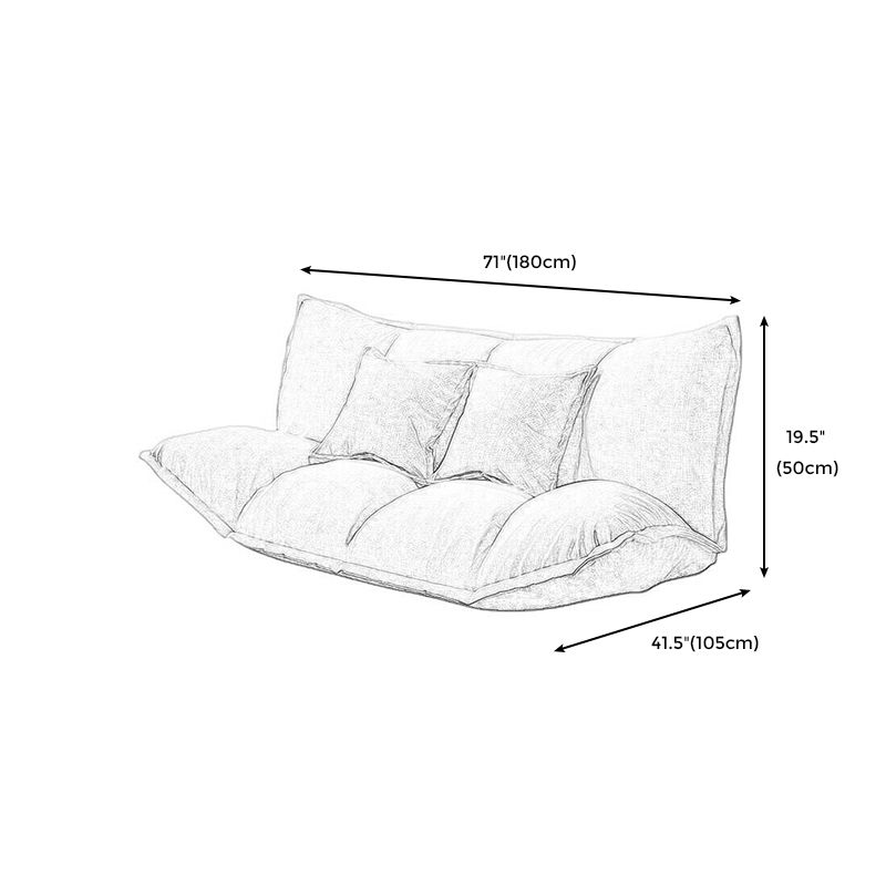 Contemporary Tight Back Convertible Sleeper Sofa Fabric Armless Solid Color Sofa