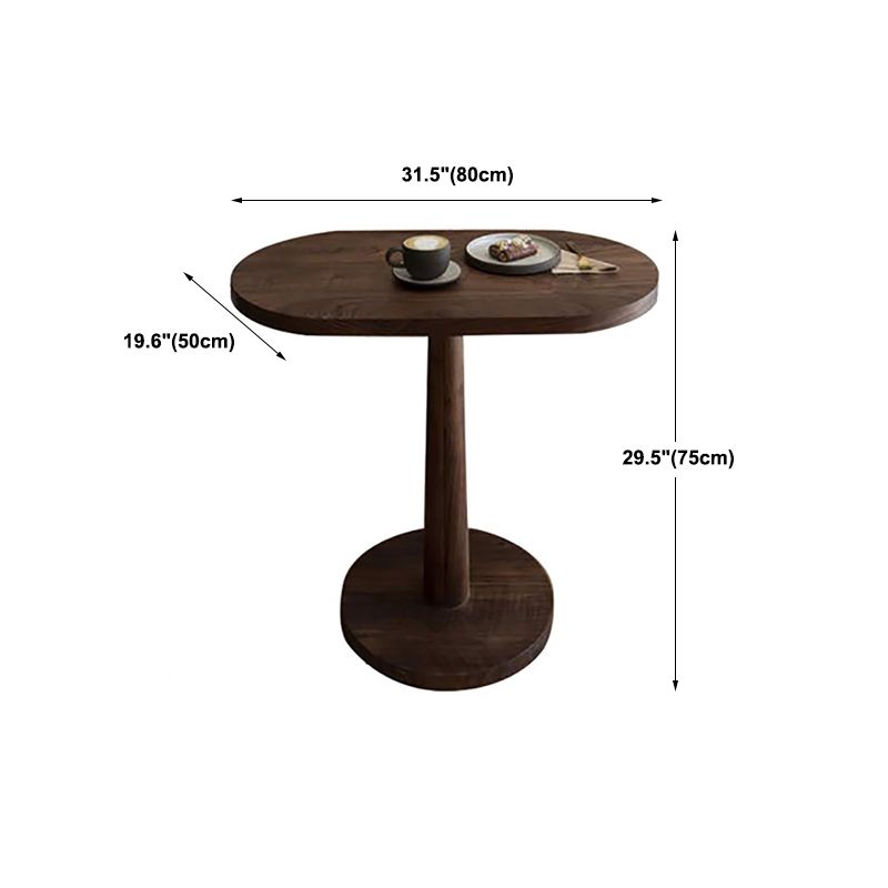 Scandinavian Pedestal Coffee Table Wood Scoring Coffee Table Set for Living Room