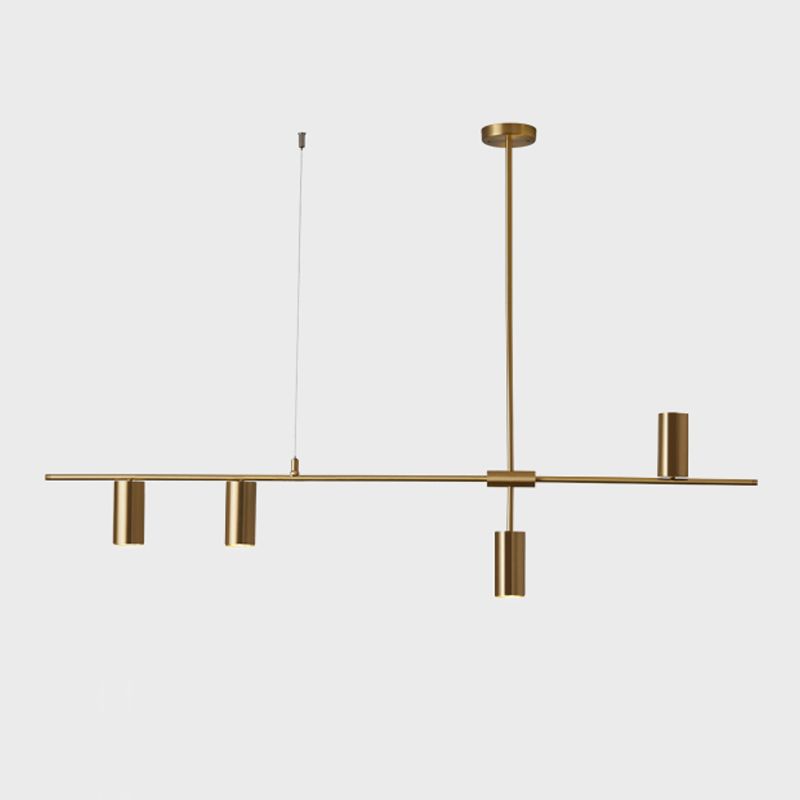 Cylinder Island Pendant Lights Contemporary Kitchen Island Lighting with Metal Shade