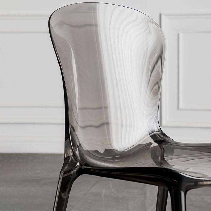 Dining Room Armless Dining Chair Plastic Stacking Side Chair