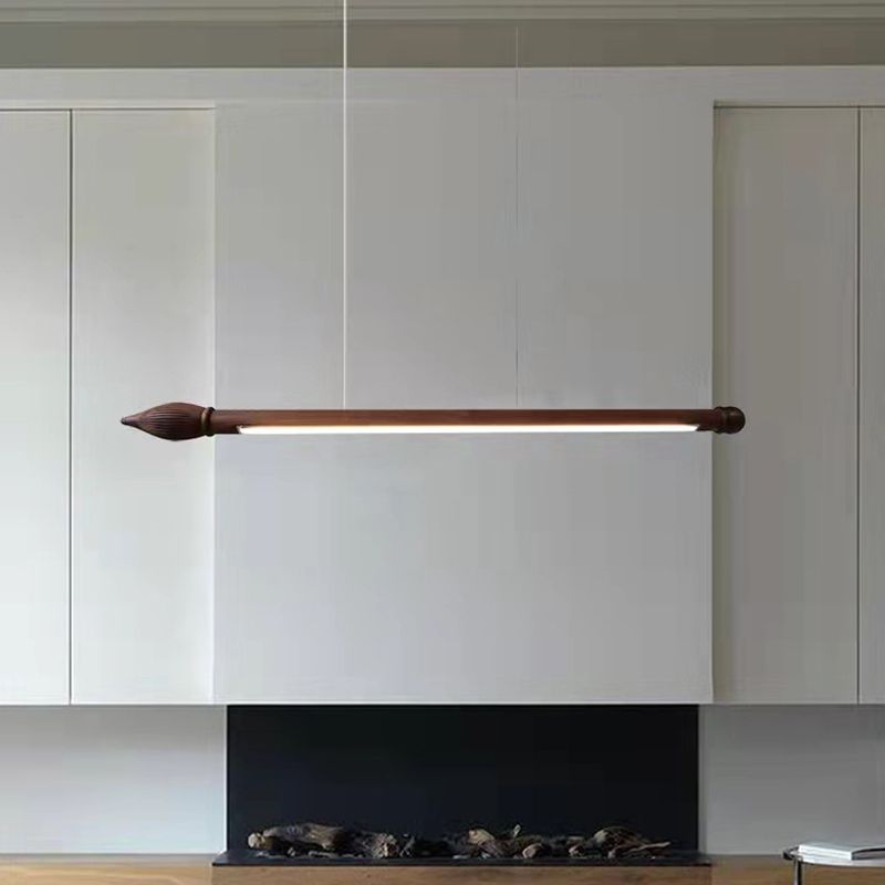 LED Bar 1 - Light Kitchen Island Lighting Black Walnut Contemporary Pendant Ceiling