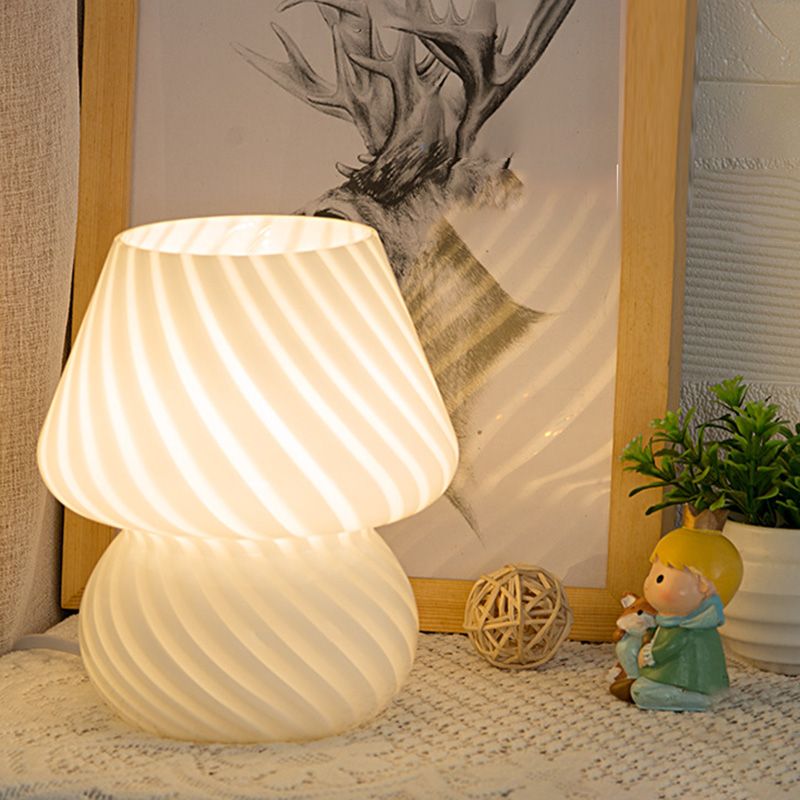 Ultra-modern Simplicity Gourd Table Lamp Hand-Blown Glass Nightstand Lamp for Bedroom