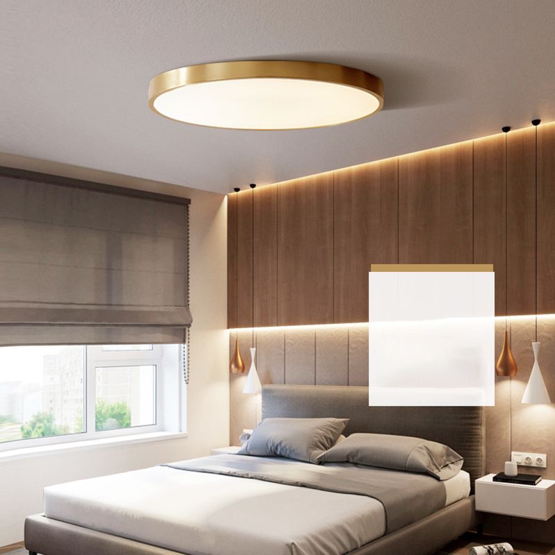 Round 1-Light Flush Mount Ceiling Light Modern Style Acrylic Led Flush Mount