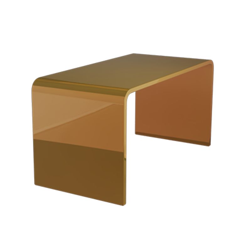 Modernistic Style Accent Side Table Rectangular Shape Plastic End Table