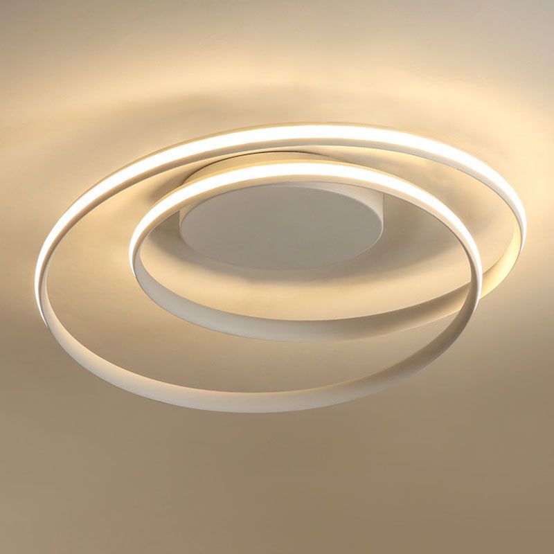 Silica Gel LED Semi Flush Mount in Modern Simplicity Aluminium Linear Ceiling Light for Corridor