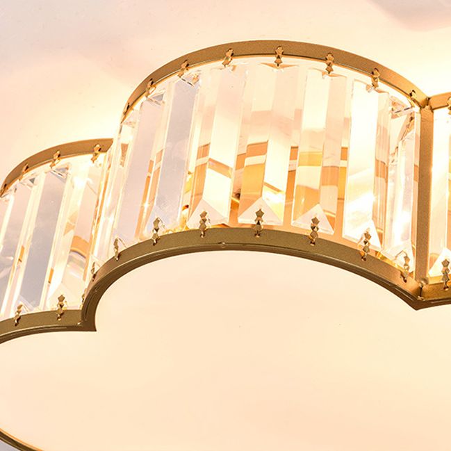 Modern Flush Mount Ceiling Lighting Fixture Crystal Flush Mount