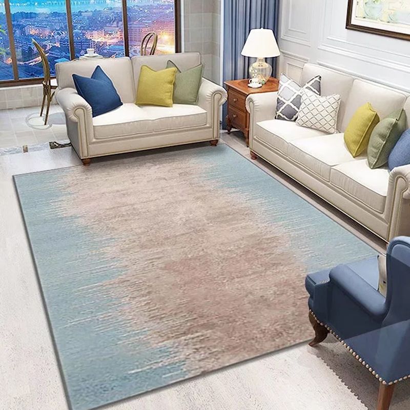 Leisure Abstract Print Carpet Washable Rug Polyester Stain Resistant Carpet for Home Decor