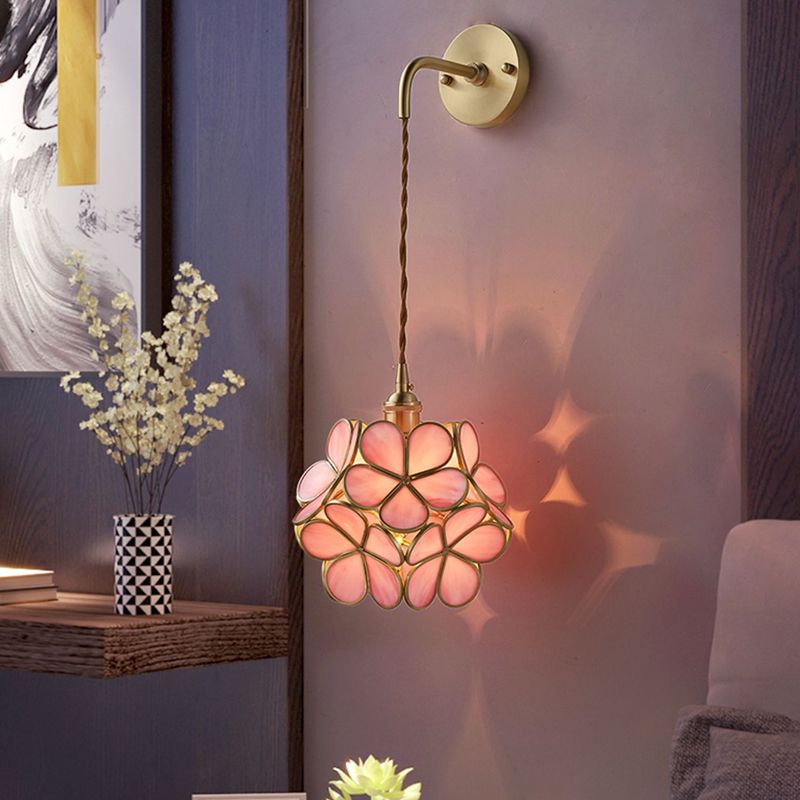 Nordic Style Copper Wall Light Colorful Ball Shape Wall Lamp for Living Room