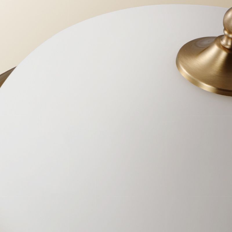 Glas-Bronze-Deckenleuchte im Kolonialstil, Kupferschale, Unterputzmontage für Innenräume