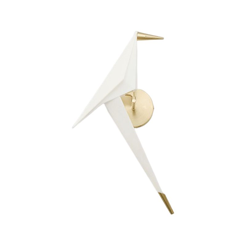 Modern Metal Wall Sconce Bird Shape Wall Light with Acrylic Shade for Living Room