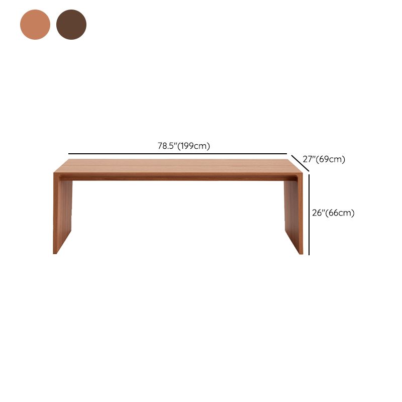 Solid Wood Dining Table Brown Dining Table for Kitchen Dining Room
