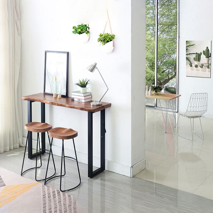 Industrial Solid Wood Counter Set 1/2/3 Pieces Living Room Bar Stool and Table Set