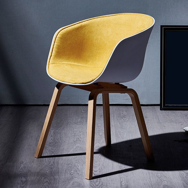 Fauteuil de salle à manger à dossier solide blanc moderne, fauteuil de cuisine en bois