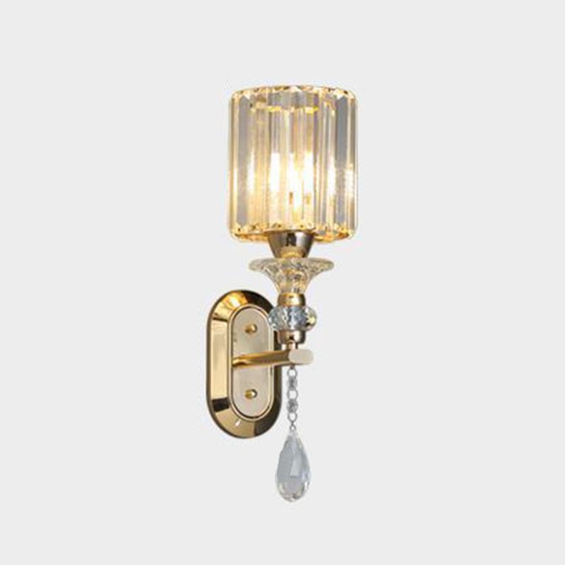 Modern Simple Crystal Vanity Light Geometry Shape Vanity Lamp for Shower Room