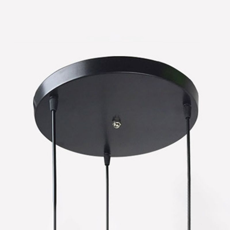 Industrial Style Hanging Lamp Geometry Iron 3 Light Island Light Fixture for Dining Table