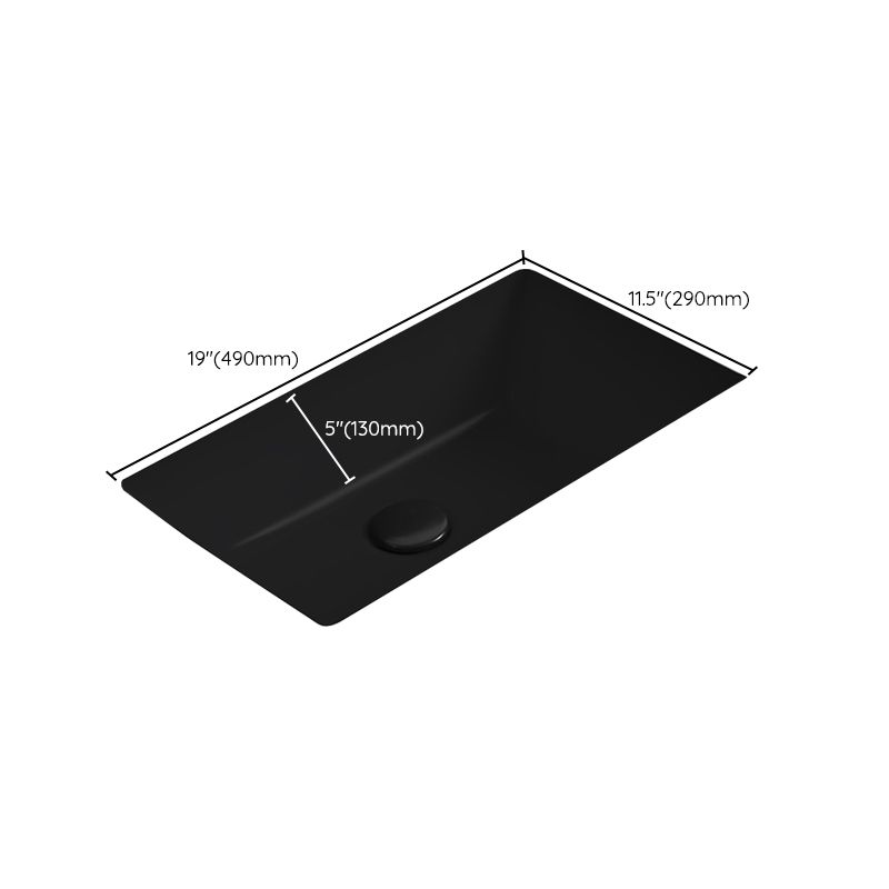 Black Undermount Vanity Sink Modern Porcelain Undermount Vanity Sink