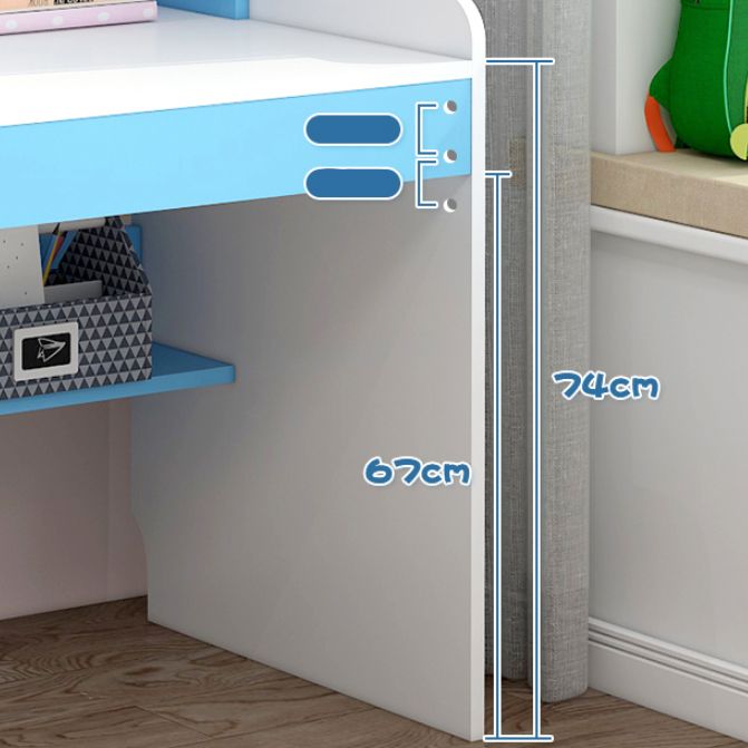 Writing Desk with Storage Shelves Wood Home with Storage Drawer Study Desk