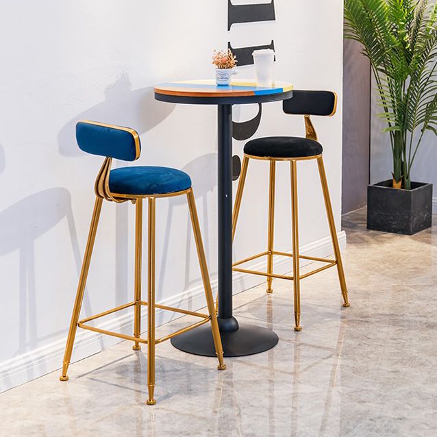 Solid Wood Bar Table Set Glam Round 1/3 Pieces Counter Table for Dining Room