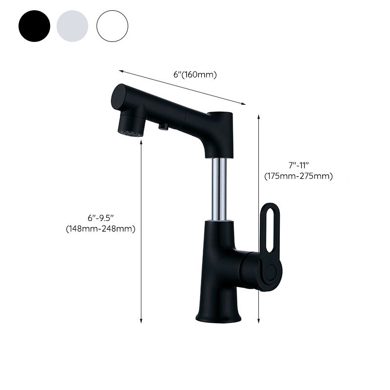 Centerset Lavatory Faucet Contemporary Pull-out Faucet with One Knob Handle