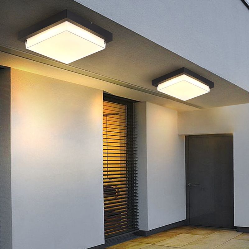 Lámpara de techo LED para balcón al aire libre, accesorio de iluminación de montaje empotrado a prueba de herrumbre de estilo Simple