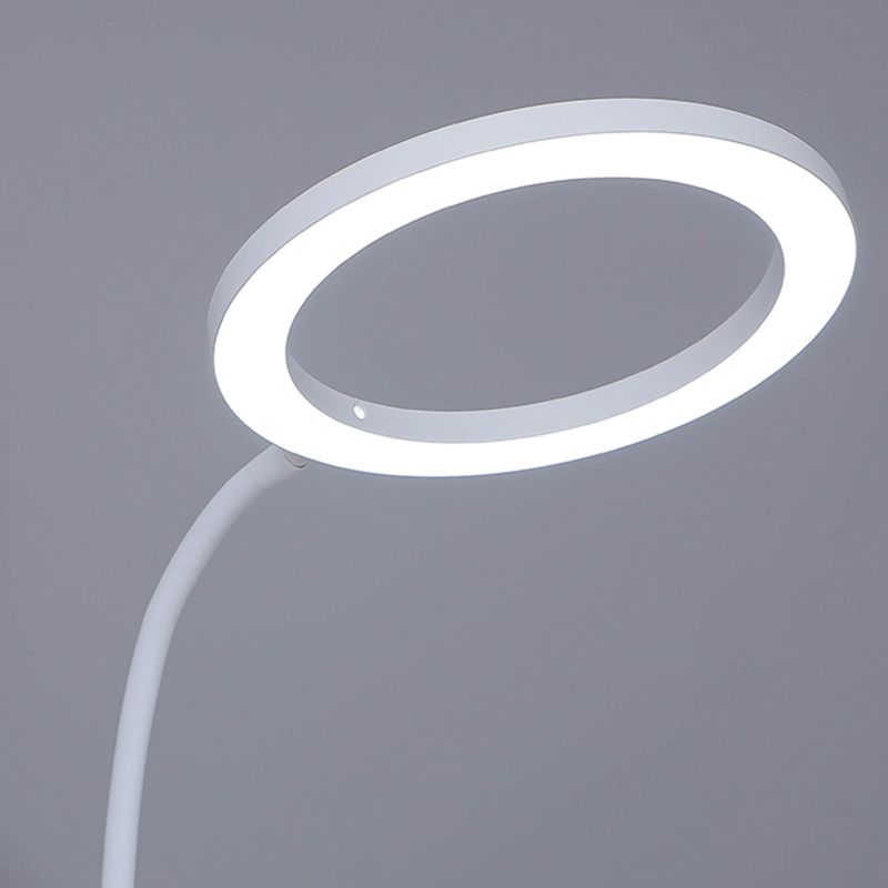 Modern Circle Shade Floor Lamp Metal 56" High LED Floor Light for Living Room
