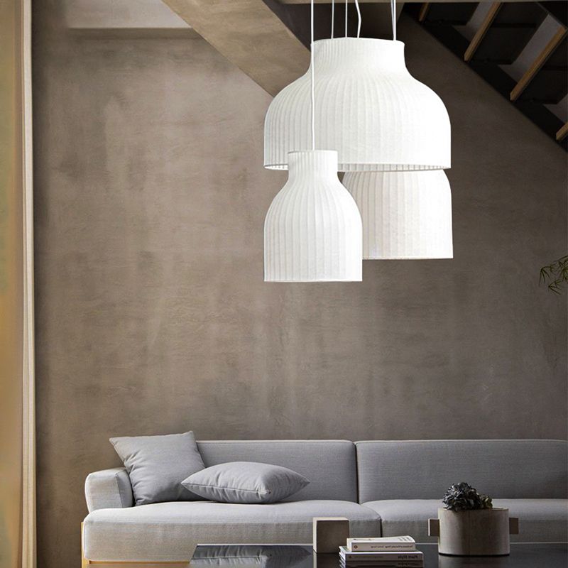 Ménage moderne suspendu en soie légère suspension pour le salon du salon