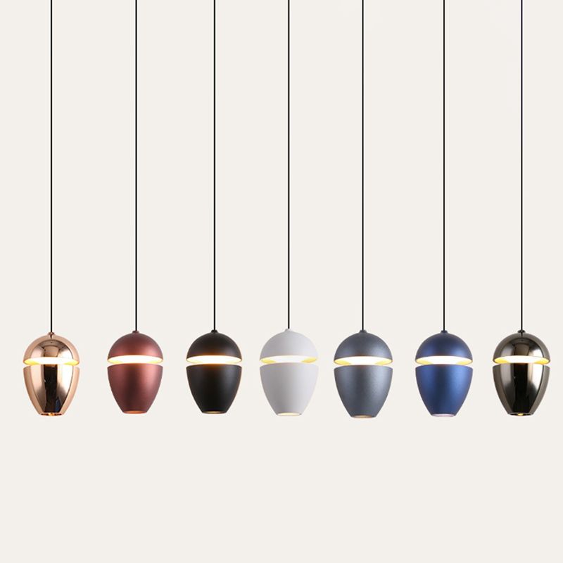 Pendentif géométrique en aluminium Light moderne LED coloré pendentif suspendu pour le salon