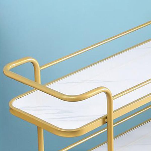 Modern Rolling Prep Table Metal Rectangular Prep Table for Home Use