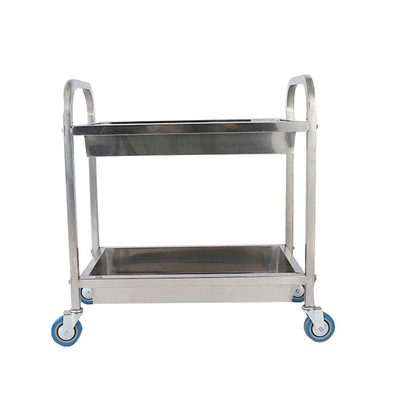 Modern Style Metal Prep Table Rectangular Prep Table with Casters