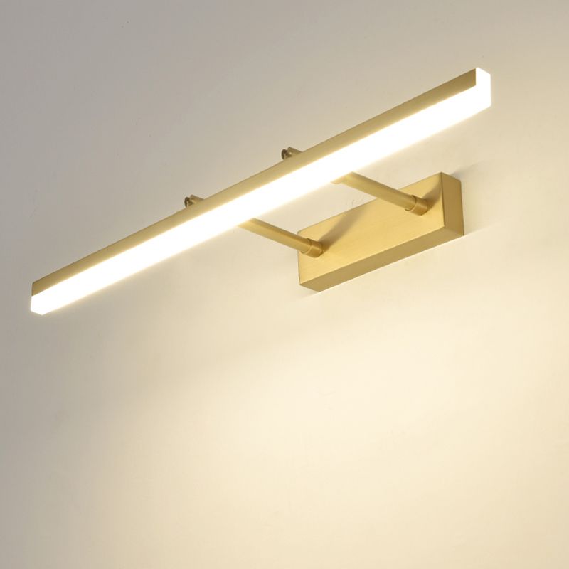 Modern Minimalist Style Copper Wall Mounted Vanity Lights Acrylic 1 Light Vanity Wall Light Fixtures