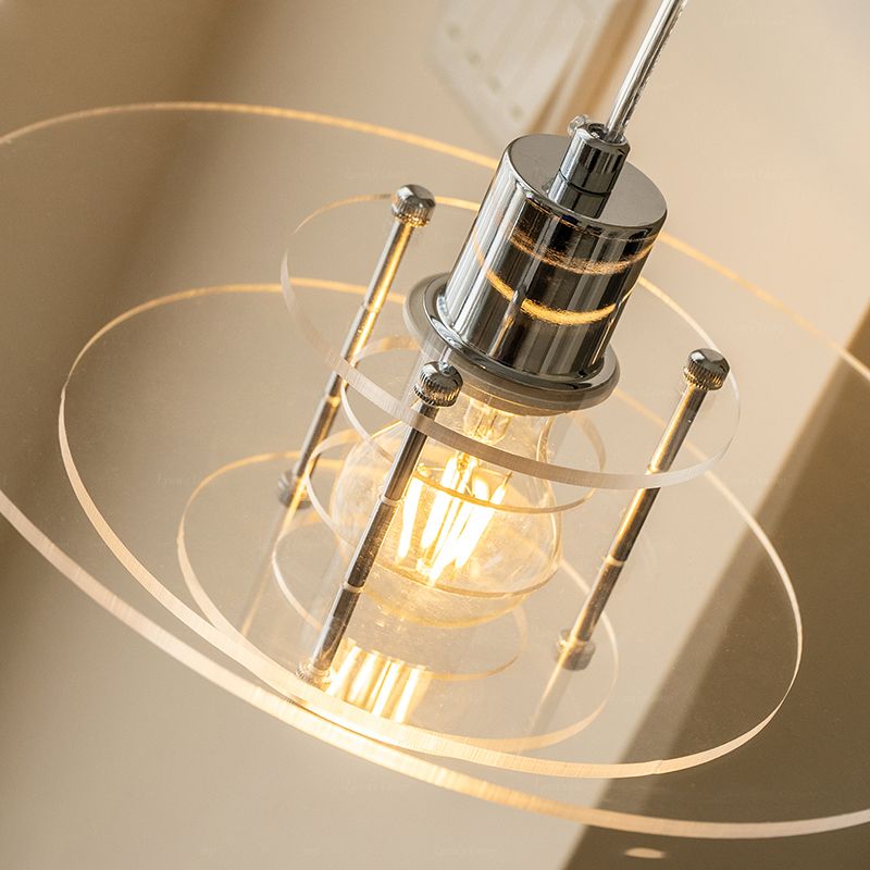 4-stufige minimalistische hängende leichte, Acryl-Ein-Bulb-Schattenschattenlampe für Wohnzimmer